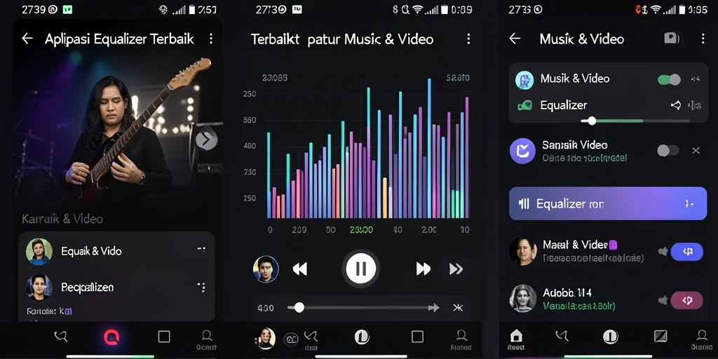 Tampilan antarmuka aplikasi Equalizer 2739 yang modern dan intuitif.