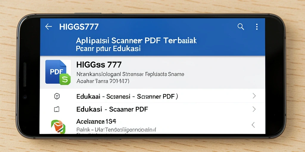 Tampilan antarmuka HIGGS777 yang user-friendly untuk Scanner PDF.