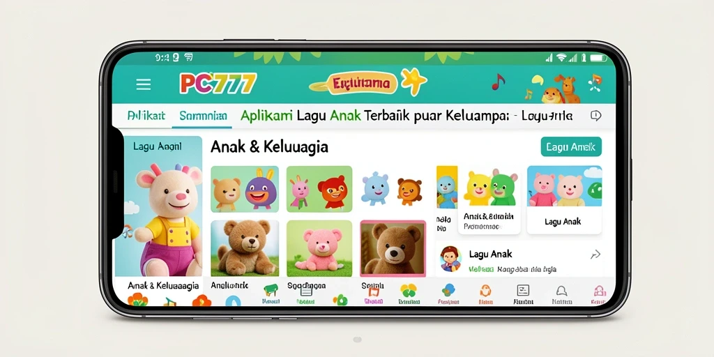Tampilan antarmuka PC777 yang ramah anak dan menarik.