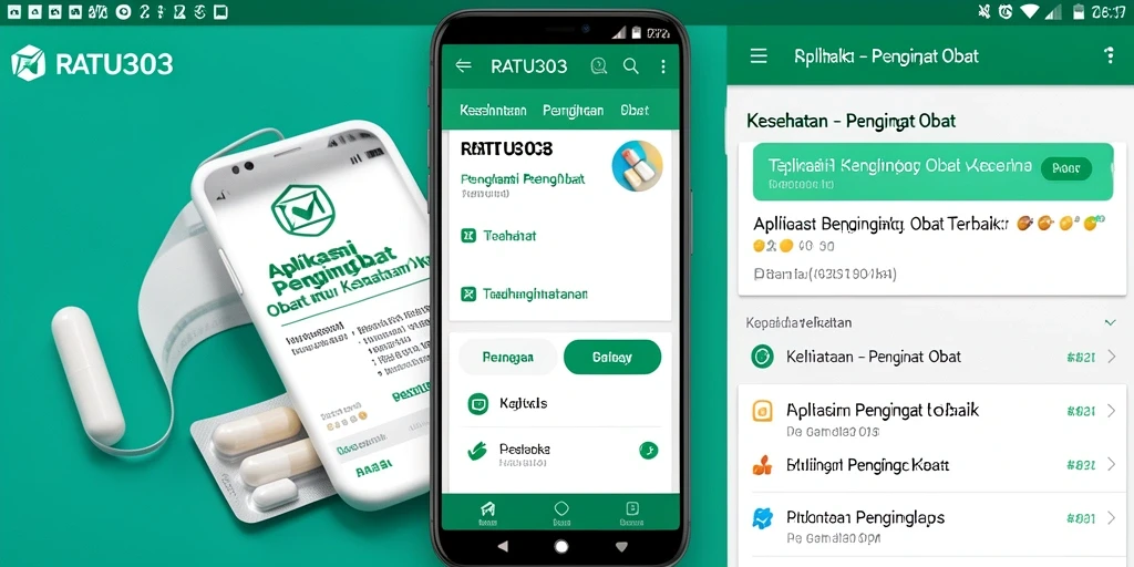 Antarmuka mudah digunakan dengan fitur pengingat obat yang jelas.