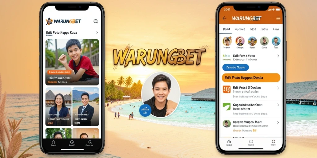 Screenshot aplikasi WARUNGBET menampilkan alat edit foto kertas kaca yang intuitif dan profesional.