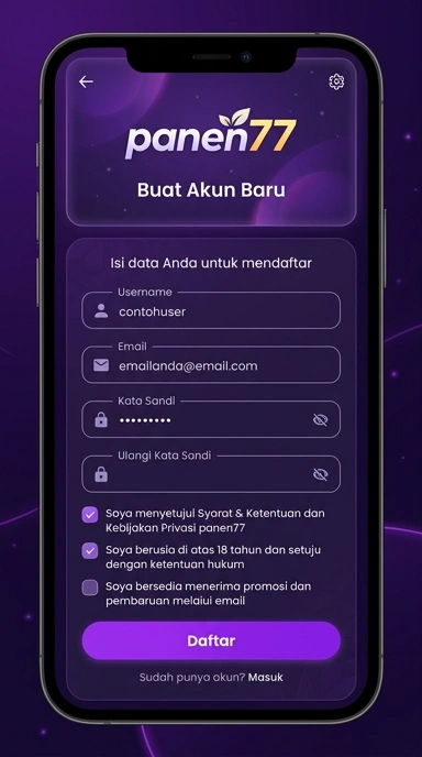 Panduan Registrasi Akun Baru panen77 untuk Pengguna Android